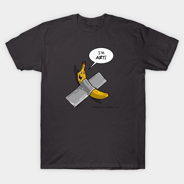 Banana Art - Cartoon duct tape Cattelan artwork t-shirt T-Shirt by natebramble